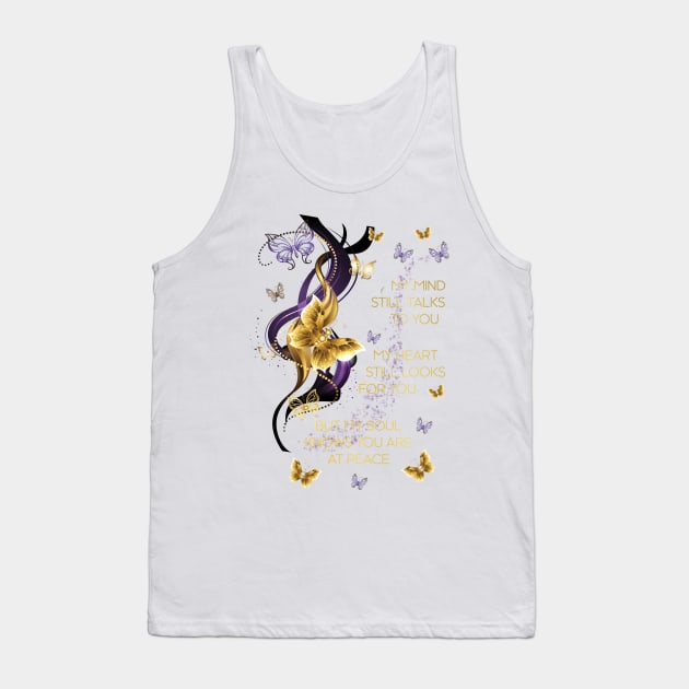 Butterfly My Soul Know You Are At Peace Memorial Mug Tank Top by ladonna marchand
